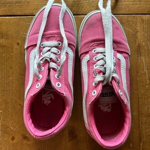 Vans Pink and White Sneakers Classic Design